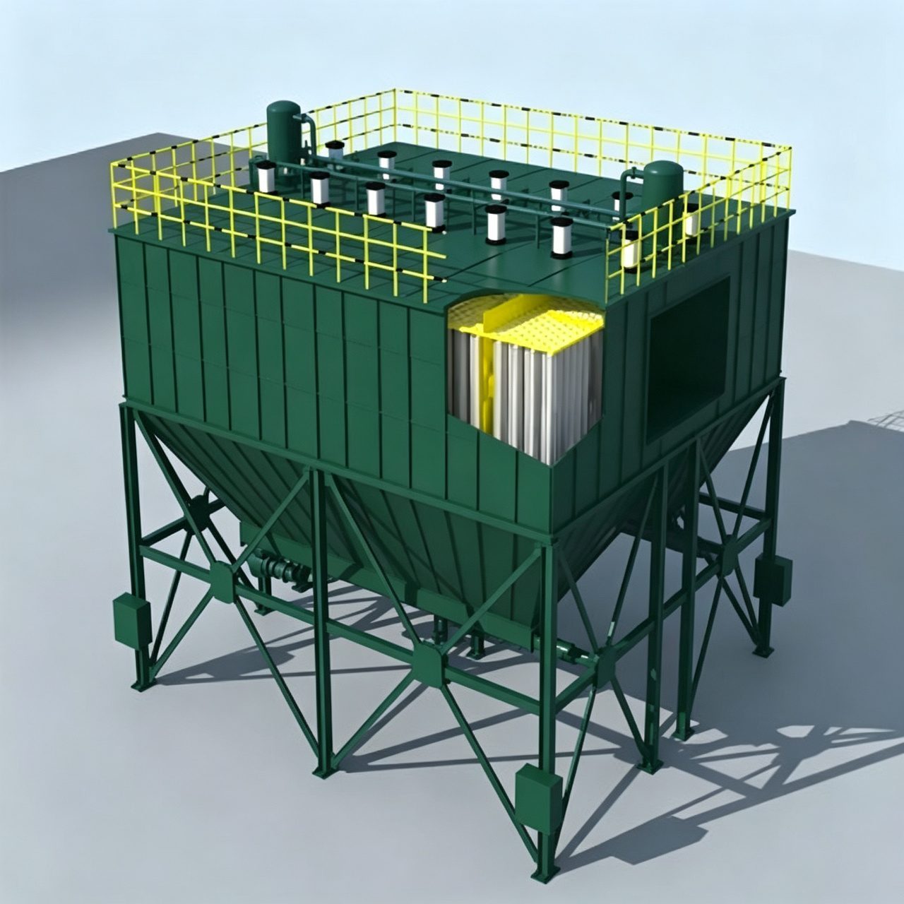 分仓式除尘器3D结构